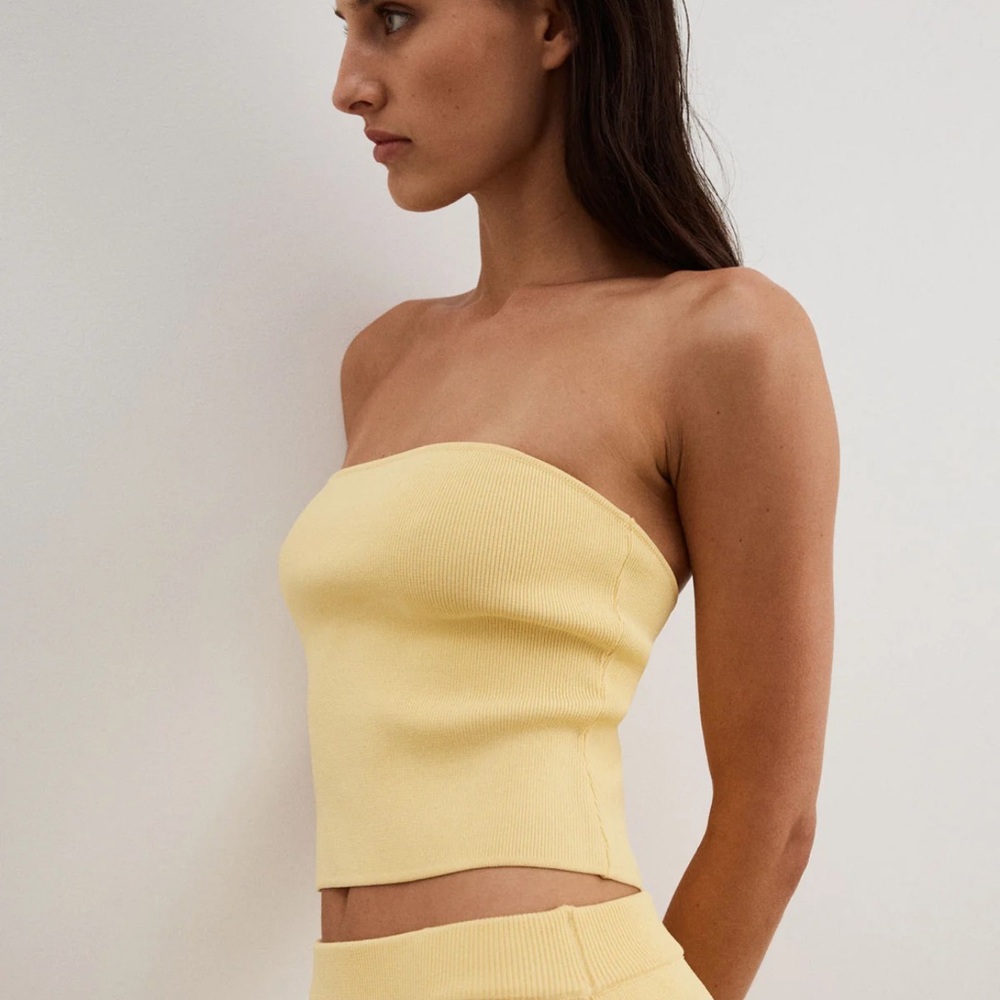 SHONA JOY Basic Tube Top - Lemon